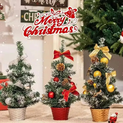 20/30cm Christmas Tree Home Bedroom Party Decorations Artificial Christmas Tree Children DIY Handicraft 2023 New Year Gift