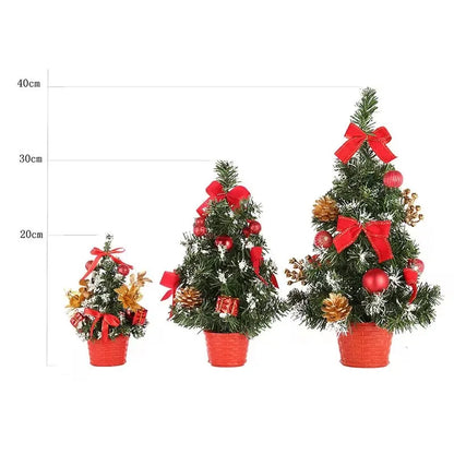 20/30cm Christmas Tree Home Bedroom Party Decorations Artificial Christmas Tree Children DIY Handicraft 2023 New Year Gift