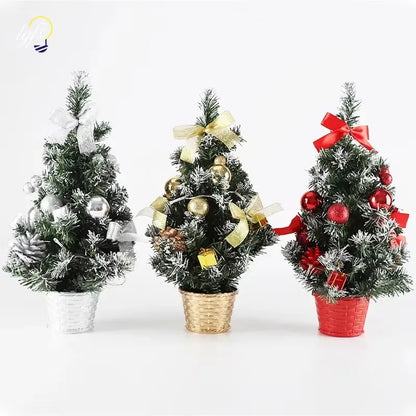 20/30cm Christmas Tree Home Bedroom Party Decorations Artificial Christmas Tree Children DIY Handicraft 2023 New Year Gift