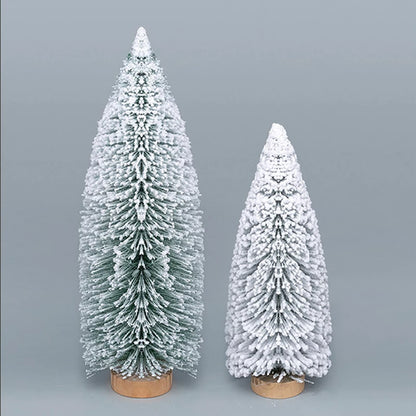 10/15/20/25/30cm Christmas Tree Ornaments Mini Artificial Snow Pine Xmas Tree Decoration for New Year Party Navidad Home Decor