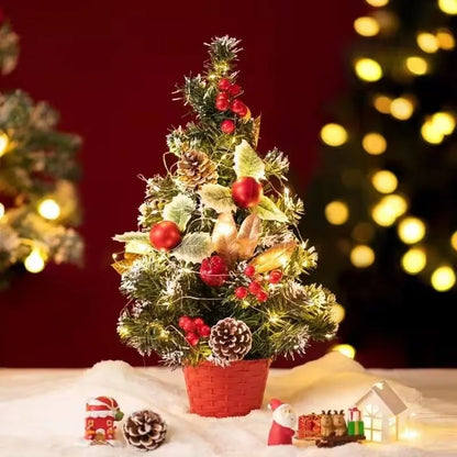 20/30cm Christmas Tree Home Bedroom Party Decorations Artificial Christmas Tree Children DIY Handicraft 2023 New Year Gift