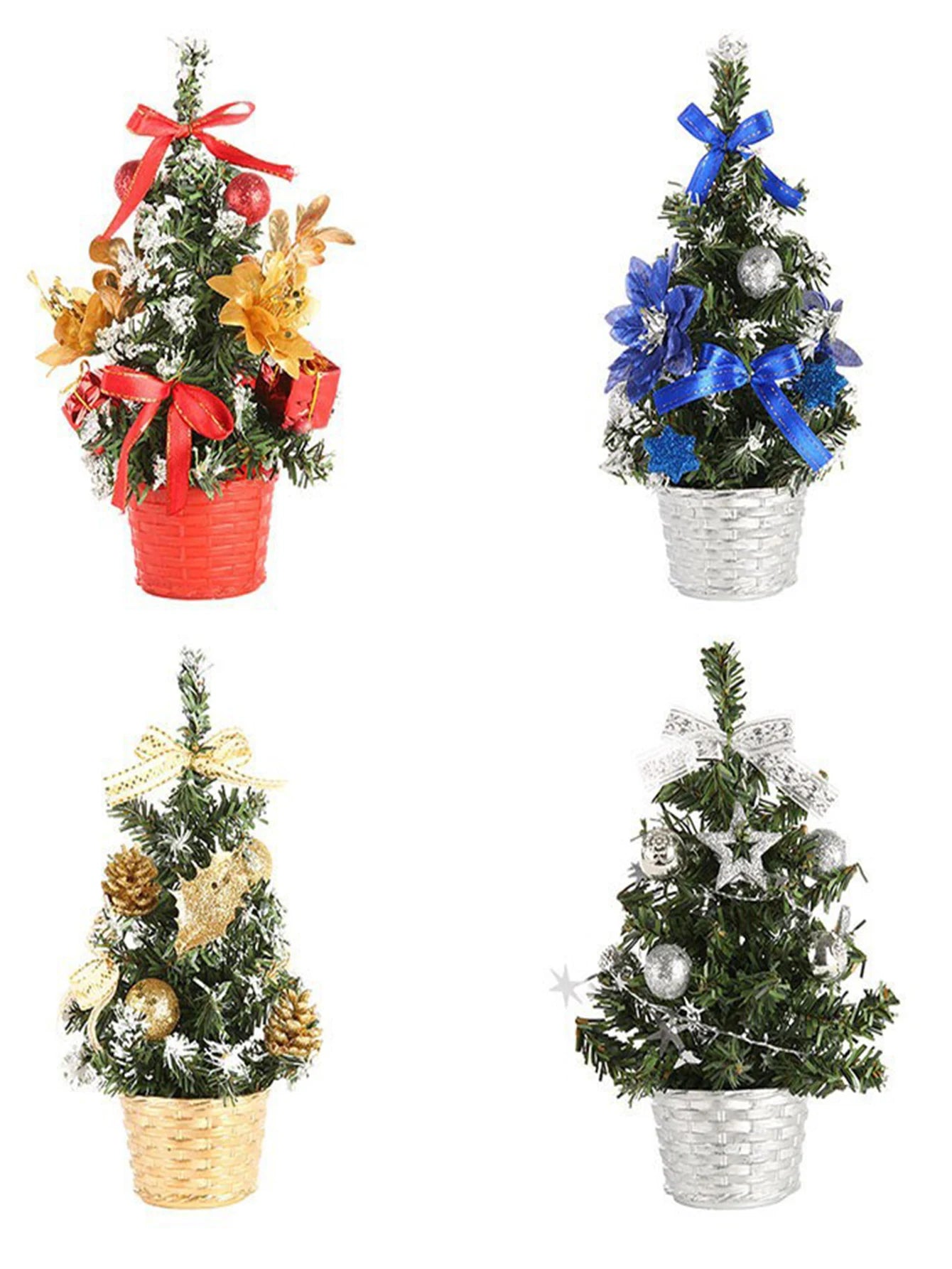 20/30cm Christmas Tree Home Bedroom Party Decorations Artificial Christmas Tree Children DIY Handicraft 2023 New Year Gift