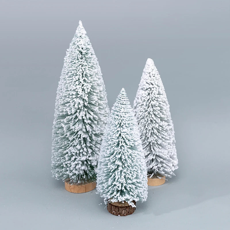 10/15/20/25/30cm Christmas Tree Ornaments Mini Artificial Snow Pine Xmas Tree Decoration for New Year Party Navidad Home Decor