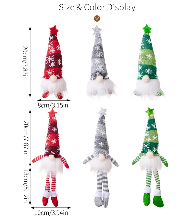 Glowing Gnome Christmas Decoration Faceless Doll Night Light Home Navidad Natal 2024 New Year Children X-mas Gifts