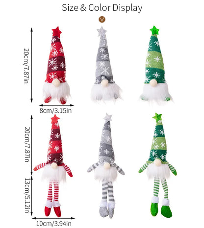 Glowing Gnome Christmas Decoration Faceless Doll Night Light Home Navidad Natal 2024 New Year Children X-mas Gifts